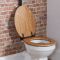 Milano Richmond - Traditional Comfort Height High Level Toilet with Cistern and Oak Seat - Black