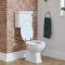 Milano Richmond - Traditional Comfort Height Low Level Toilet with Cistern and White Seat - Brushed Gold