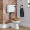 Milano Richmond - Traditional Comfort Height Low Level Toilet with Cistern and Oak Seat - Choice of Finish
