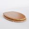 Milano Richmond - Traditional Oak Soft Close Toilet Seat with Brushed Gold Hinges