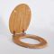 Milano Richmond - Traditional Oak Soft Close Toilet Seat with Oil Rubbed Bronze Hinges
