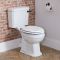 Milano Richmond - Traditional White Soft Close Toilet Seat with Black Hinges
