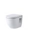 Milano Newby - White Modern Round Wall Hung Toilet with Soft Close Seat