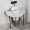 Milano Santo - Black Washstand with White Countertop and 360mm Round Basin