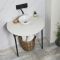 Milano Santo - Black Washstand with White Countertop and 280mm Round Basin
