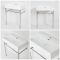 Milano Elswick - 750mm Basin with Chrome Washstand