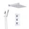 Milano Arvo - Chrome Thermostatic Shower with 300mm Shower Head, Hand Shower and Riser Rail (2 Outlet)