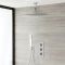 Milano Arvo - Chrome Thermostatic Shower with Ceiling Mounted Shower Head and Hand Shower (2 Outlet)