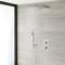 Milano Mirage - Chrome Thermostatic Shower with Diverter, Slim Shower Head and Hand Shower (2 Outlet)