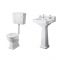 Milano - Traditional Freestanding Double Ended Slipper Bath Suite, Low Level WC inc Brassware