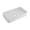Milano Rivington - White Modern Rectangular Countertop Basin with High Rise Mixer Tap - 610mm x 350mm