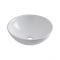 Milano Irwell - White Modern Round Countertop Basin - 400mm x 400mm (No Tap-Holes)