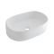 Milano Overton - White Modern Oval Countertop Basin - 575mm x 360mm (No Tap-Holes)