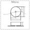 Milano Ballam - White Modern Round Countertop Basin - 400mm x 400mm (No Tap-Holes)