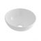 Milano Irwell - White Modern Round Countertop Basin with Wall Mounted Mixer Tap - 280mm x 280mm