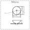 Milano Irwell - White Modern Round Countertop Basin - 320mm x 320mm (No Tap-Holes)