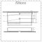 Milano Elswick - White Modern Rectangular Countertop Basin - 1000mm x 420mm (1 Tap-Hole)