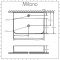 Milano Farington - White Modern Rectangular Countertop Basin - 600mm x 420mm (1 Tap-Hole)