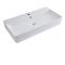 Milano Farington - White Modern Rectangular Countertop Basin with Mono Mixer Tap - 800mm x 415mm