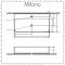 Milano Farington - White Modern Rectangular Countertop Basin - 800mm x 415mm (1 Tap-Hole)