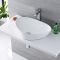 Milano Select - White Modern Countertop Basin with High Rise Mixer Tap - 590mm x 390mm