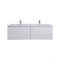 Milano Oxley - White 1200mm Wall Hung Vanity Unit with Double Basins