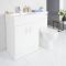 Milano Ren - White Left-Hand Combination Toilet and Basin Unit
