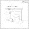 Milano Lurus - White 1105mm Modern Left-Hand Vanity and WC Combination Unit with Toilet