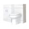 Milano Lurus - White 1105mm Modern Left-Hand Vanity and WC Combination Unit with Ballam Toilet