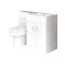 Milano Lurus - White 1105mm Modern Right-Hand Vanity and WC Combination Unit with Ballam Toilet