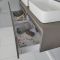 Milano Oxley - Grey L-Shape 1200mm Wall Hung Vanity Unit with 2 Countertop Basins