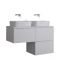 Milano Oxley - White L-Shape 1200mm Wall Hung Vanity Unit with 2 Countertop Basins
