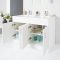 Milano Ren - White 1200mm Freestanding Vanity Unit with Double Basin