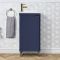 Milano Edge - Navy Blue 400mm Modern Cloakroom Vanity Unit with Basin - Choice of Handles
