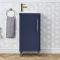 Milano Edge - Navy Blue 400mm Modern Cloakroom Vanity Unit with Basin - Choice of Handles