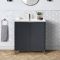 Milano Edge - Anthracite 800mm Modern Vanity Unit with Basin - Choice of Handles
