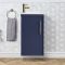Milano Edge - Navy Blue 400mm Wall Hung Modern Cloakroom Vanity Unit with Basin - Choice of Handles