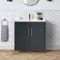 Milano Edge - Anthracite 800mm Wall Hung Modern Vanity Unit with Basin - Choice of Handles