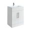 Milano Lurus - White 600mm Freestanding Vanity Unit and Basin - Choice of Handles