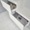 Milano Oxley - White 1400mm Wall Hung Stepped Vanity Unit with Basin
