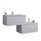 Milano Oxley - White 1400mm Wall Hung Stepped Vanity Unit with Basin