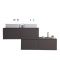 Milano Oxley - Grey 1800mm Wall Hung Stepped Vanity Unit with Countertop Basins