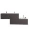 Milano Oxley - Grey 1800mm Wall Hung Stepped Vanity Unit with Basin