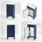 Milano Aston - Navy 440mm Traditional Cloakroom Vanity Unit with Basin - Choice of Handle Finish
