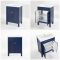 Milano Aston - Navy 600mm Traditional Vanity Unit with Basin - Choice of Handle Finish