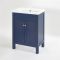Milano Aston - Navy 600mm Traditional Vanity Unit with Basin - Choice of Handle Finish