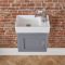 Milano Thornton - Light Grey 400mm Wall Hung Traditional Cloakroom Vanity Unit with Basin - Choice of Handles