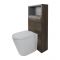 Milano Bexley - Dark Oak Modern 600mm Vanity Unit with WC Unit and Back to Wall Pan