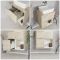 Milano Bexley - Light Oak 600mm Wall Hung Open Shelf Vanity Unit with Square Countertop Basin