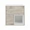 Milano Bexley - Light Oak 600mm Wall Hung Open Shelf Vanity Unit with Basin